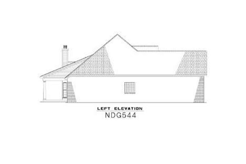 Architectural House Design - Exterior - Rear Elevation for European House Plan #17-1124 - 4 bed, 2 bath