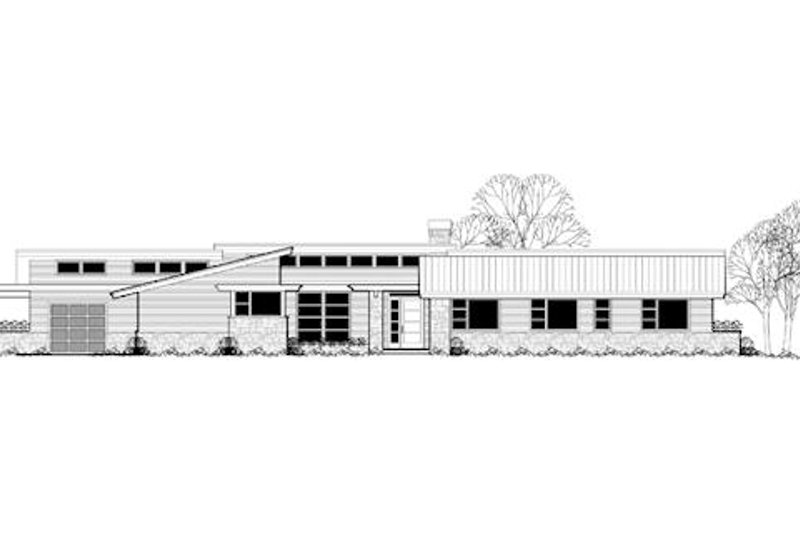 Architectural House Design - Modern Exterior - Front Elevation Plan #48-481