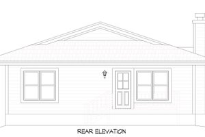 Exterior - Rear Elevation for Traditional House Plan #932-496 - 2 bed, 2 bath