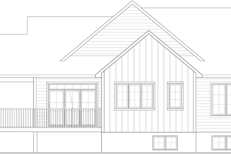 Dream House Plan - Exterior - Rear Elevation 1 for Craftsman House Plan #23-2893 - 1 bed, 1.5 bath