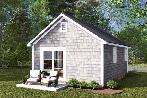 Exterior - Other Elevation 2 for Cottage House Plan #513-2277 - 1 bed, 1 bath