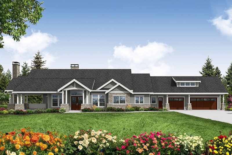 Home Plan - Craftsman Exterior - Front Elevation Plan #124-1382
