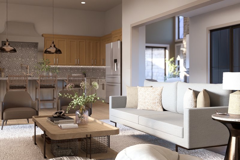 House Design - Interior - Family Room for Prairie House Plan #455-370 - 3 bed, 2.5 bath