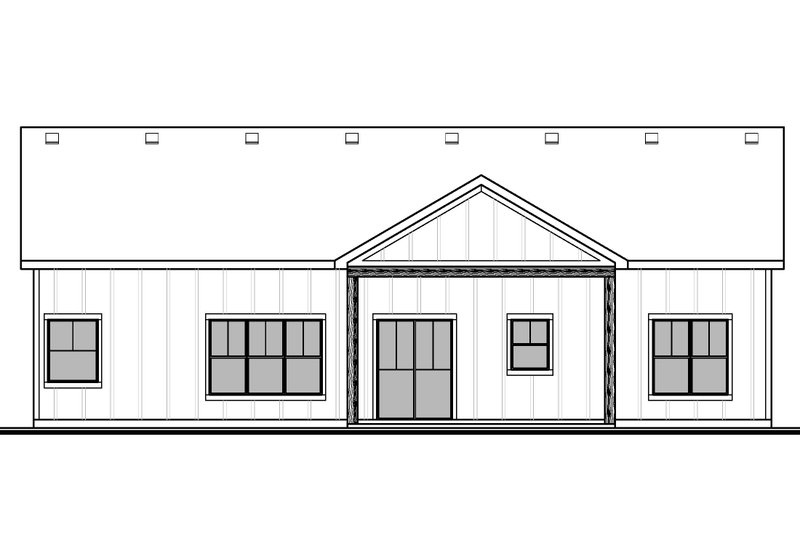 House Design - Exterior - Rear Elevation for Farmhouse House Plan #1073-45 - 3 bed, 2 bath