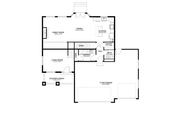 Home Plan - Craftsman Floor Plan - Main Floor Plan #1060-66
