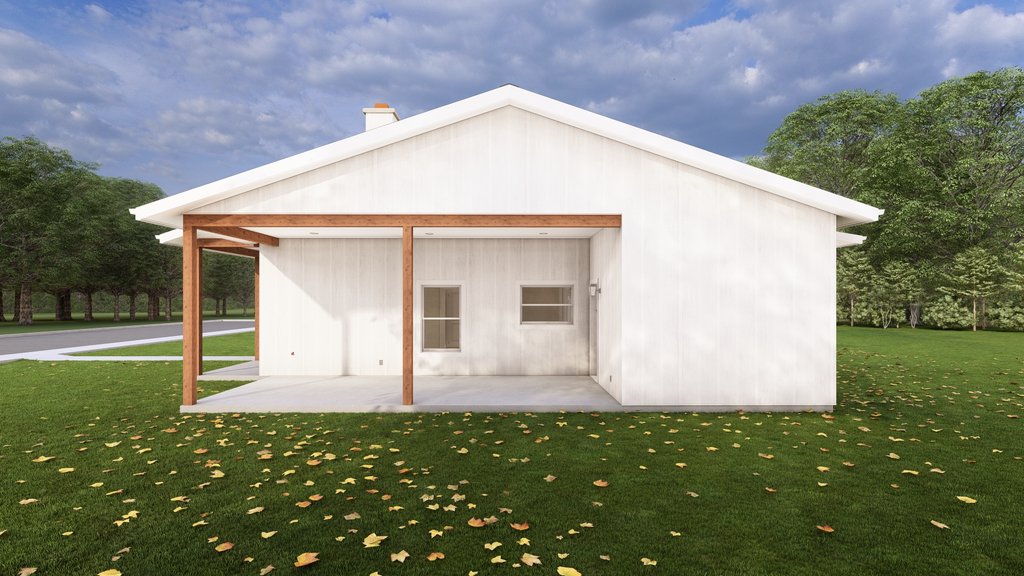 Exterior - Other Elevation 1 for Ranch House Plan #1127-16 - 2 bed, 2 bath