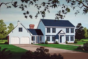 Country Exterior - Front Elevation Plan #45-360