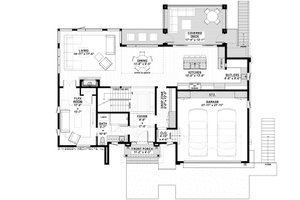Floor Plan - Main Floor for Contemporary House Plan #928-353 - 4 bed, 5 bath