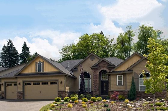 Front view - 2900 square foot Craftsman home