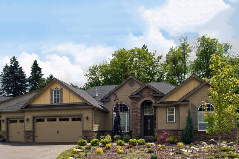 Home Plan - Front view - 2900 square foot Craftsman home