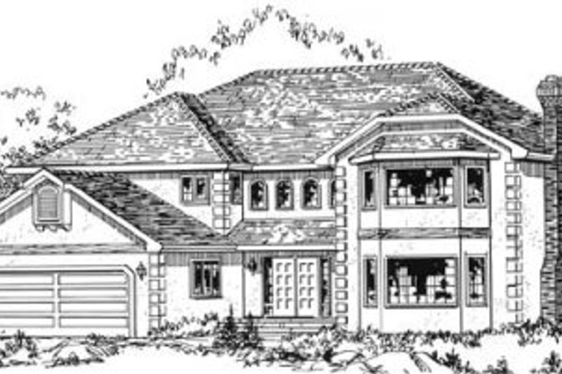 Dream House Plan - European Exterior - Front Elevation Plan #18-8959