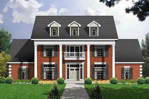 Colonial Exterior - Front Elevation Plan #40-244