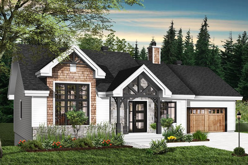 Ranch Style House Plan - 2 Beds 1 Baths 1240 Sq/Ft Plan #23-2665