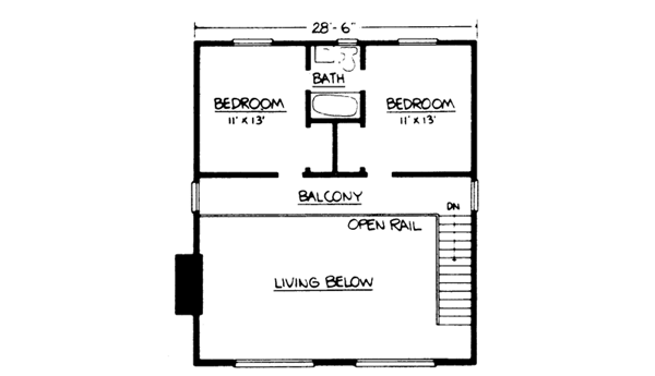 Modern Floor Plan - Upper Floor Plan #10-227
