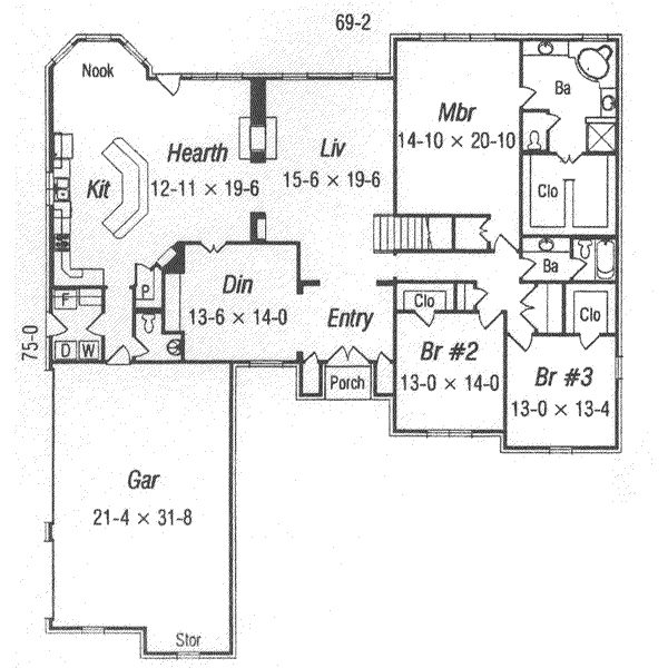 Traditional Floor Plan - Main Floor Plan #329-137