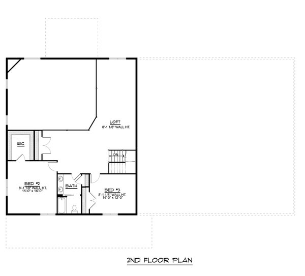 Architectural House Design - Barndominium Floor Plan - Upper Floor Plan #1064-109