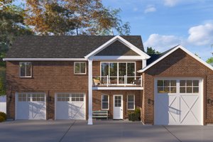 Barndominium Exterior - Front Elevation Plan #1060-285