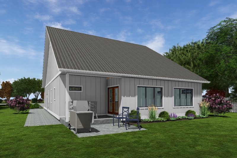 Home Plan - Exterior - Rear Elevation for Farmhouse House Plan #126-268 - 3 bed, 2 bath