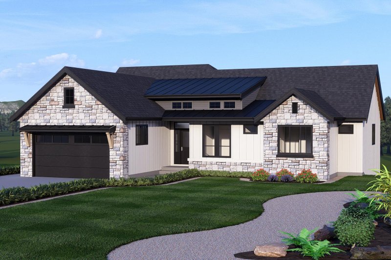 Dream House Plan - Farmhouse Exterior - Front Elevation Plan #1100-74