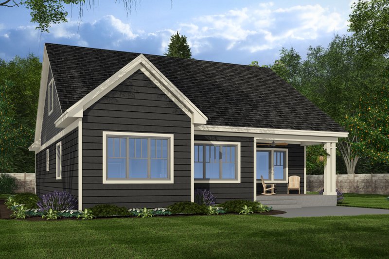House Blueprint - Exterior - Rear Elevation 1 for Bungalow House Plan #51-1405 - 3 bed, 2 bath
