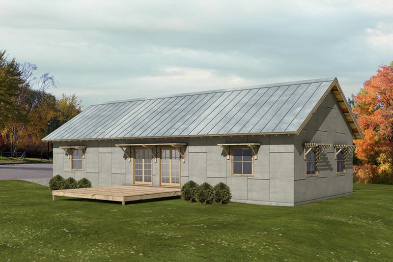 House Blueprint - Modern, Front elevation