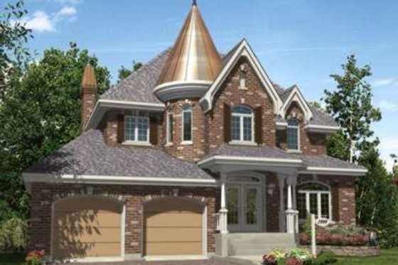 Exterior - Front Elevation for European House Plan #138-132 - 4 bed, 2.5 bath