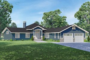 Craftsman Exterior - Front Elevation Plan #124-1264