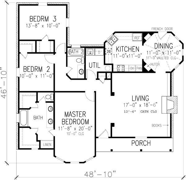 Dream House Plan - Victorian Floor Plan - Main Floor Plan #410-335