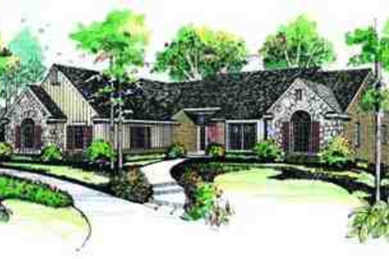 Architectural House Design - Ranch Exterior - Front Elevation Plan #72-213