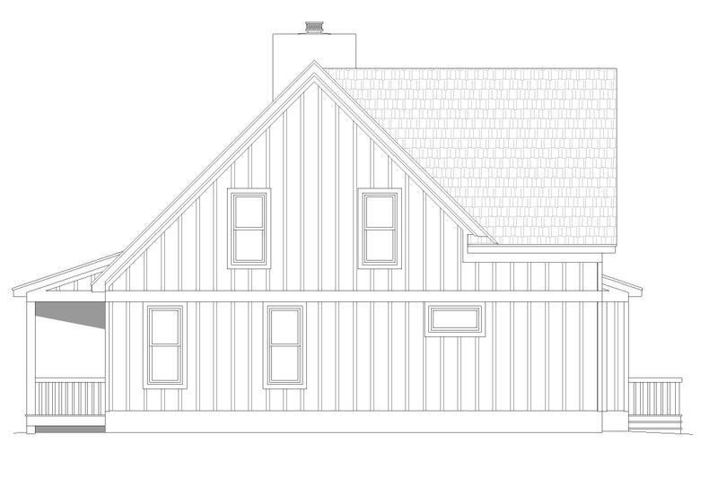 House Design - Exterior - Rear Elevation for Contemporary House Plan #932-558 - 2 bed, 2.5 bath