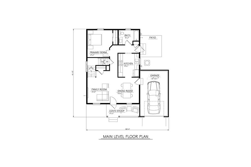 Dream House Plan - Floor Plan - Main Floor for Traditional House Plan #1122-5 - 3 bed, 2 bath