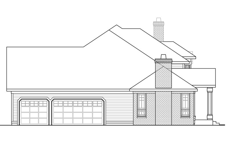House Blueprint - Exterior - Other Elevation for Traditional House Plan #124-1008 - 4 bed, 3.2 bath