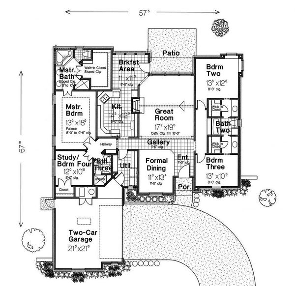 Dream House Plan - European Floor Plan - Main Floor Plan #310-525