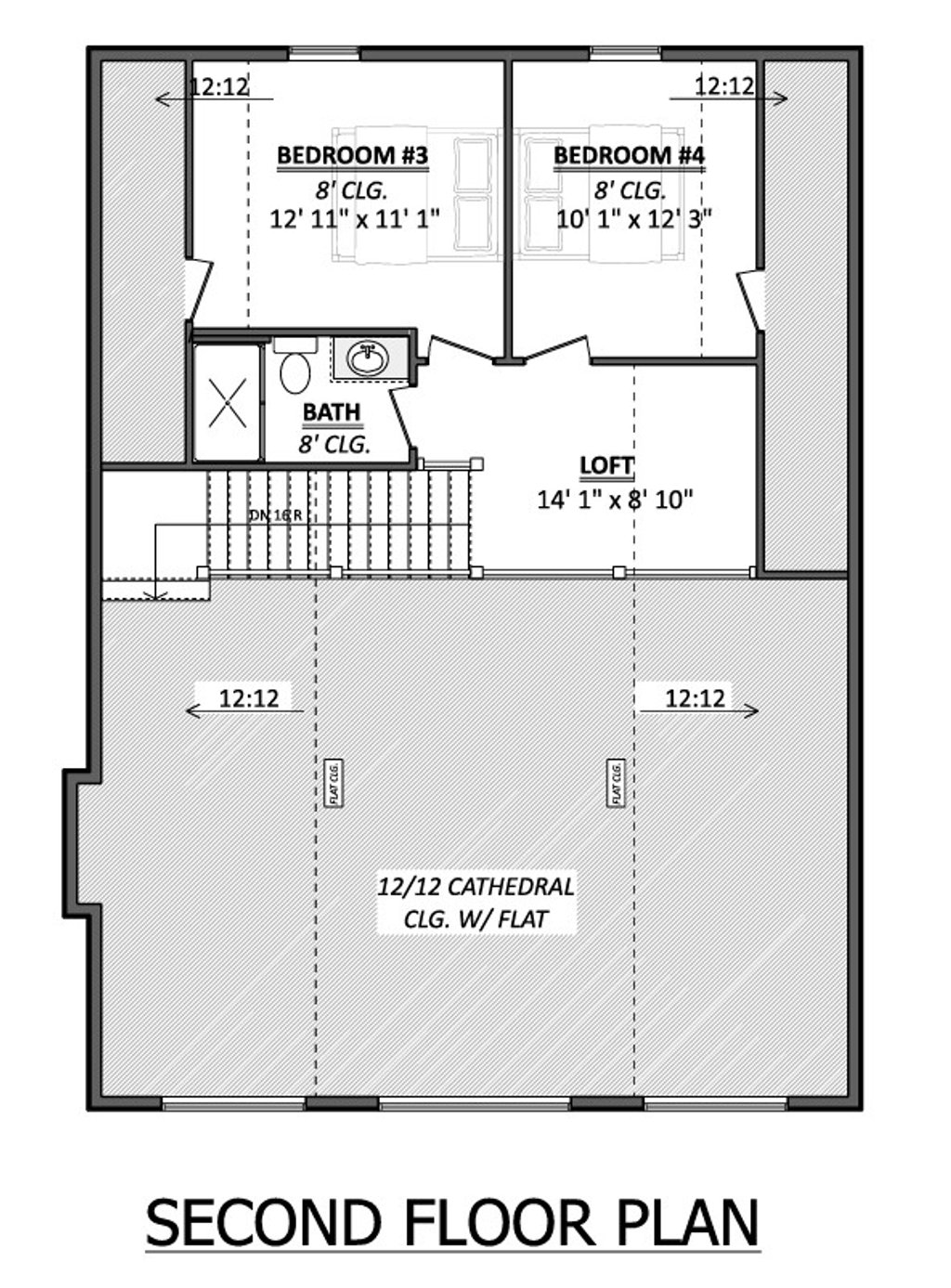 Floor Plan - Upper Floor for Country House Plan #1089-75 - 4 bed, 2 bath