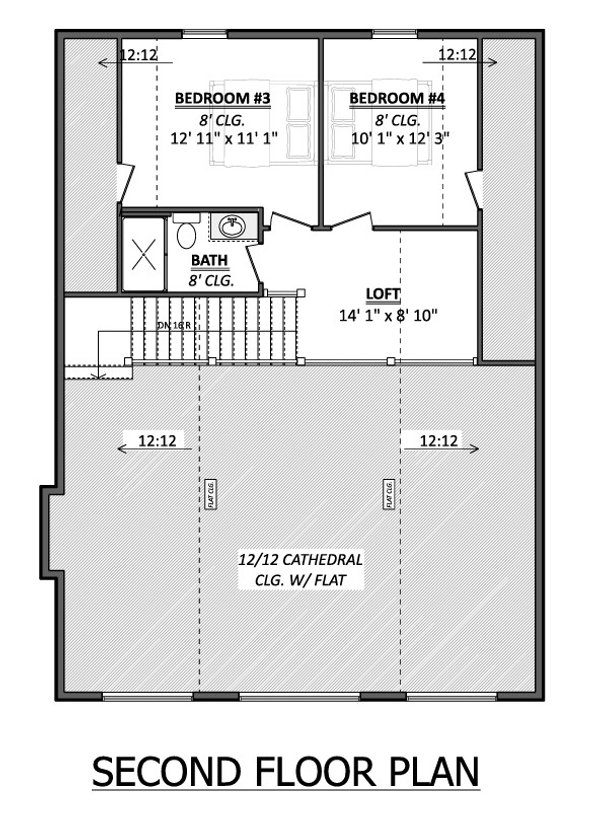 Floor Plan - Upper Floor for Country House Plan #1089-75 - 4 bed, 2 bath