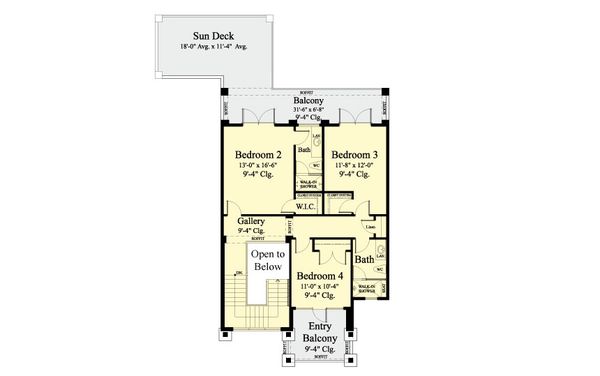 Dream House Plan - Contemporary Floor Plan - Upper Floor Plan #930-461