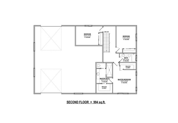 Architectural House Design - Barndominium Floor Plan - Upper Floor Plan #1084-10
