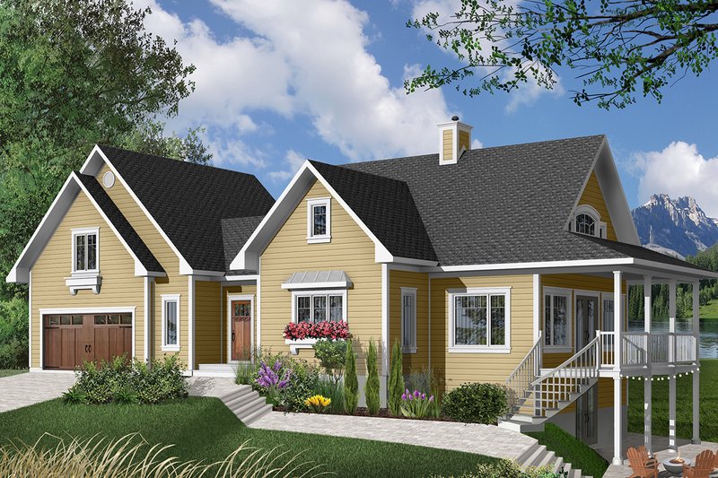 Architectural House Design - Traditional Exterior - Front Elevation Plan #23-391