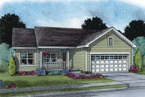 Ranch Exterior - Front Elevation Plan #20-2270