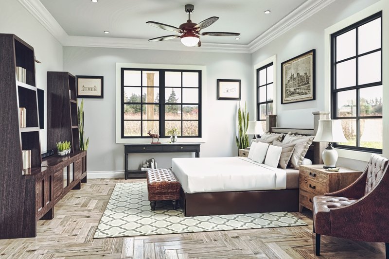 House Design - Interior - Master Bedroom for Craftsman House Plan #54-591 - 3 bed, 2.5 bath
