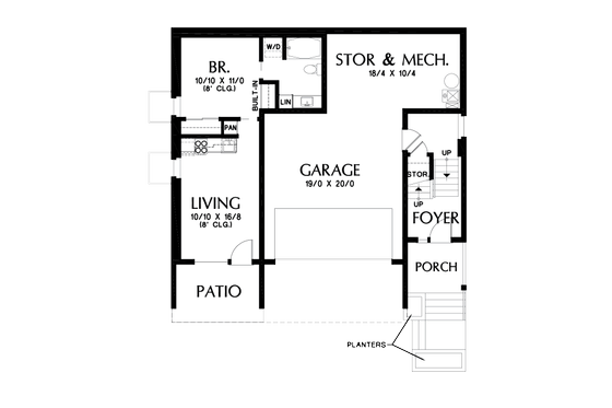 Floor Plan - Lower Floor for Contemporary House Plan #48-1019 - 4 bed, 3.5 bath