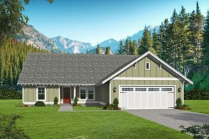 Cottage Exterior - Front Elevation Plan #932-326