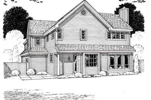 Exterior - Rear Elevation for Modern House Plan #312-876 - 3 bed, 2.5 bath