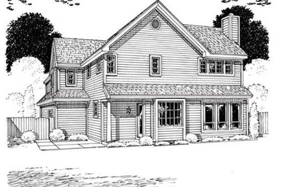 Exterior - Rear Elevation for Modern House Plan #312-876 - 3 bed, 2.5 bath