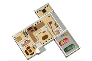 European Style House Plan - 4 Beds 3 Baths 4257 Sq/Ft Plan #25-4685 