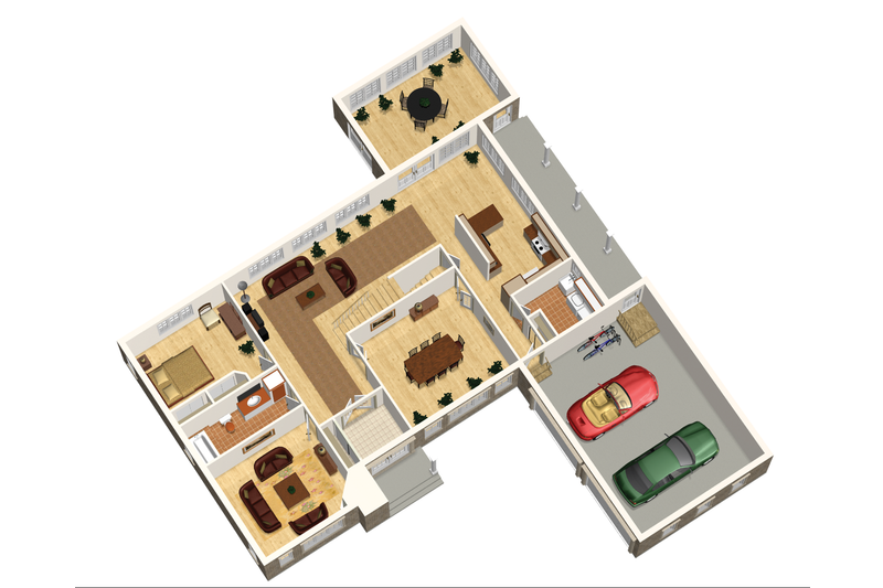 Architectural House Design - Floor Plan - Main Floor 1 for European House Plan #25-4685 - 4 bed, 3 bath
