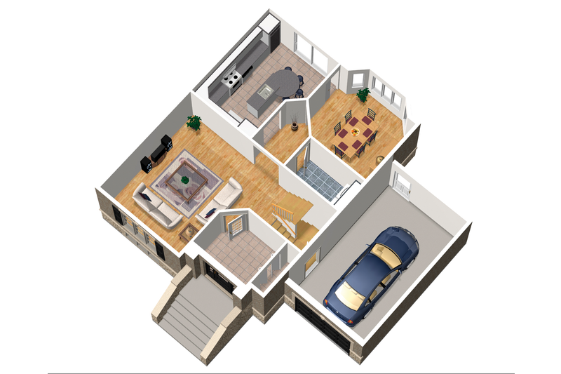 Dream House Plan - Floor Plan - Main Floor 1 for European House Plan #25-4712 - 4 bed, 1 bath