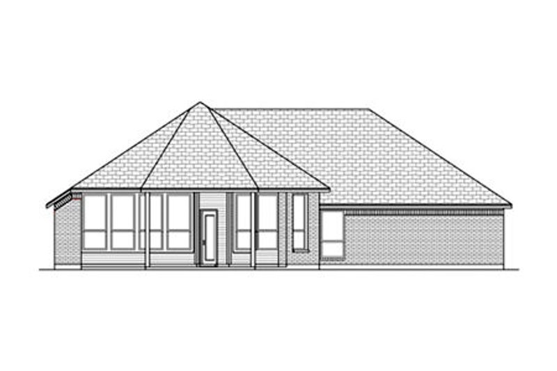 Home Plan - Exterior - Rear Elevation for Bungalow House Plan #84-477 - 4 bed, 2 bath