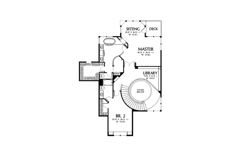 Home Plan - Floor Plan - Upper Floor for Craftsman House Plan #48-354 - 4 bed, 3.5 bath