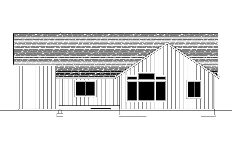 House Blueprint - Exterior - Rear Elevation for Farmhouse House Plan #112-314 - 3 bed, 2.5 bath